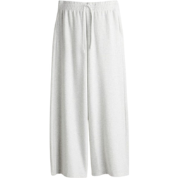 H&M Wide-Leg Jersey Joggers - Light Gray Melange