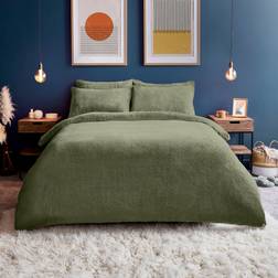 Silentnight Cosy Teddy Fleece Set 45 x 80 cm Duvet Cover Green (342.9x342.9cm)