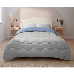 Silentnight Seersucker Coverless 10.5 Tog Duvet Cover Blue, Grey (220x160cm)