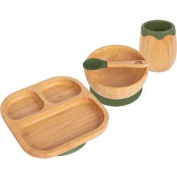 Tiny Dining Divided Bamboo Baby Weaning Set 4pc