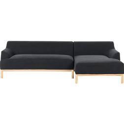 Beliani Stylish Left Hand Corner Black Soffa 251cm 3-sits