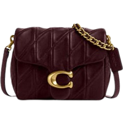 Coach Times Square Tabby Shoulder Bag With Quilting - Brass/Merlot