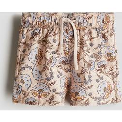 H&M Baby Badshorts - Beige/Blommig