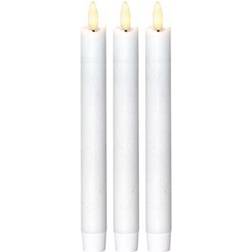 LEDlife 3-Pak Hvide LED Stearinlys Ø2.2 cm Højde 24.5 cm LED-lys