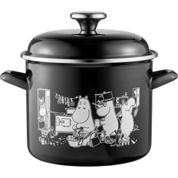 Muurla Moomin Enamel Pot High Lid 3.5 L with lid