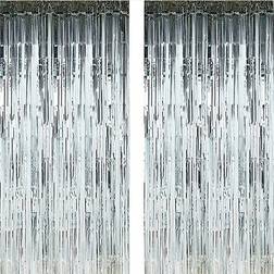 Shein Metallic Foil Fringe Curtain 2pcs
