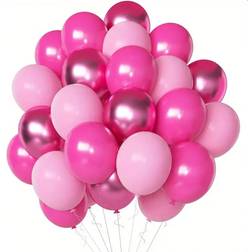 Shein Metallic Pink Latex Balloons 50pcs