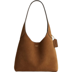 Coach Brooklyn Shoulder Bag 28 - Suede/Brass/Cedar