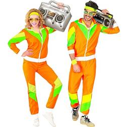 Widmann Adult costume 80s Orange Tracksuit