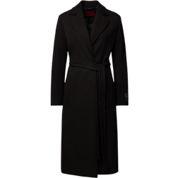 HUGO BOSS Maloli Coat with Lapel Collar - Black