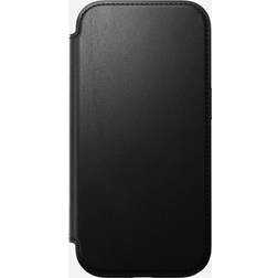 Nomad Étui de téléphone portefeuille Modern Leather Folio iPhone 16 Pro Black Noir