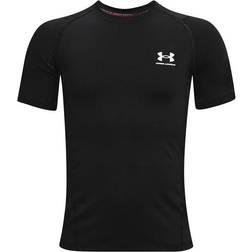 Under Armour Kid's HeatGear Armor SS - Black/White (1361723-001)