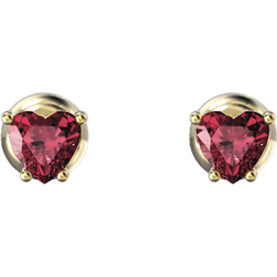 Swarovski Chroma Stud Earrings - Gold/Red