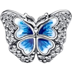 Pandora Butterfly Sparkling Charm - Silver/White/Blue/Transparent