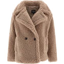 UGG Women's Gertrude Short Teddy Coat - Putty