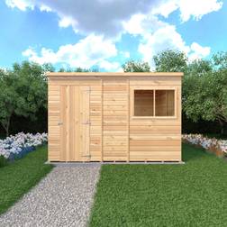 Shire Pent Shiplap Shed 10 x 6 ft