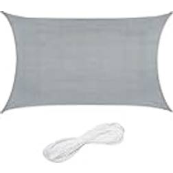 Relaxdays Rektangulär Solsegel 3 x 4 m HDPE-tyg