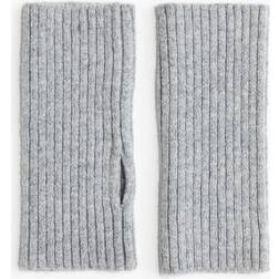 H&M Rib Knit Wrist Warmers - Grey