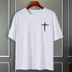 Shein Männer T-Shirt Mit Kreuz - Muster