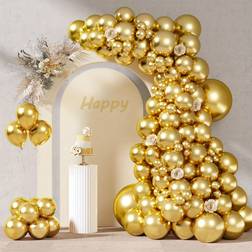 Shein Metallic Gold Balloons 129 Pcs 18 10 5 Inch
