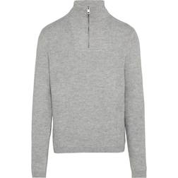 QS Ribbed Structure Knitted Sweater - Grey
