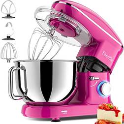 Facelle 660W 6 Speed Tilt-Head Purple Stand Mixer
