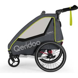 Qeridoo Rimorchio Per Biciclette Qupa 2 Lime Q-QUP-2-23-LI