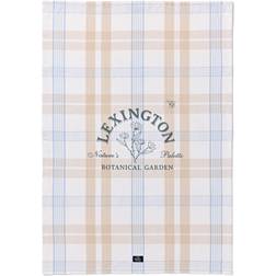 Lexington Botanical Mönstrad Ekologisk Bomull Kökshandduk Blå, Beige (70x50cm)
