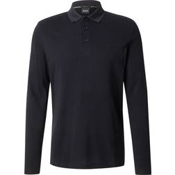 BOSS Men's Long Sleeve Polo Shirt - Black