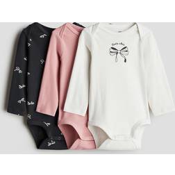 H&M Printed Jersey Bodysuits - Pink