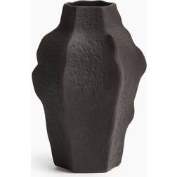 H&M Small Stoneware Dark Grey Vase 17cm