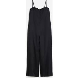 H&M Linen-Blend Jumpsuit - Black