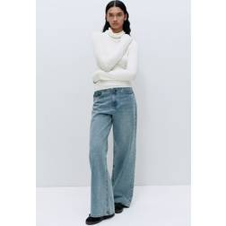 H&M Ladies Cream Polo-neck Top - Cream