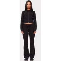 PrettyLittleThing Low Rise Skinny Flare Trousers - Black