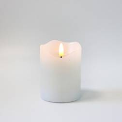 LEDlife LED Bloklys med Flammeeffekt Ø7,5 cm Øgte Stearin LED-lys