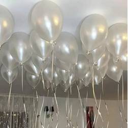 Shein Glossy Elegant Pearl White Latex Balloons 100pcs