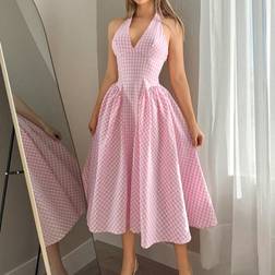 Shein Lässig Karierten Stil Kleid - Damen
