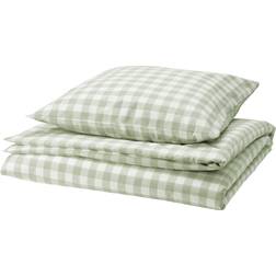 IKEA Ektandvinge Bettwäsche-Set 2-teilig Bettbezug Grün, Weiß, Grau (200x140cm)
