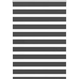 vidaXL Rullgardin Zebra Svart 115x150 cm Tyg 110,9 cm Polyester