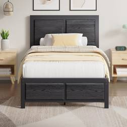 Williston Forge Platform Bed Frame 90 x 200 cm Black