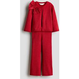 H&M Girls Bow Detail Set - Red