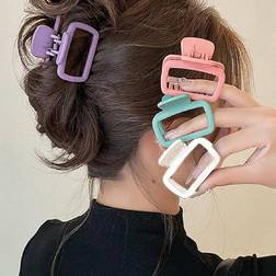 Shein Women's Medium Purple Pink White Blue Hair Clips Set of 4 5cm