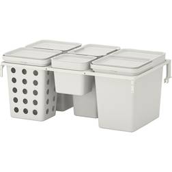 IKEA Hållbar Avfallssorteringslösning 55 l Ventilerad/Ljusgrå