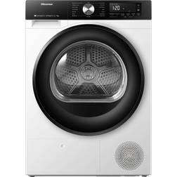 Hisense 3S Series DH3S902BW3 Heat Pump Tumble Dryer White, Black, Multicolour