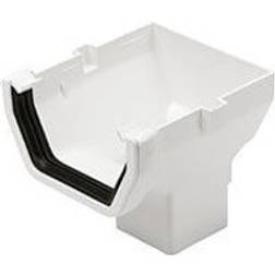 FloPlast White Square Gutter Stop End Outlet 114mm