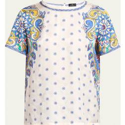 Etro T-shirt En Soie Mélangée - Blanc
