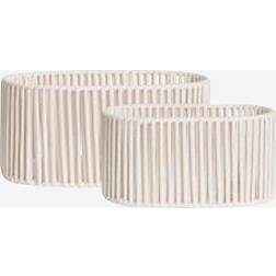 House Nordic Korgar Arese Set om 2 Offwhite Korg 2st