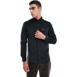 Fred Perry Long Sleeve Cord Shirt - Dark Green