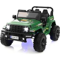 Costway 24V 2-Sits Elbil För Barn Med Fjärrkontroll & Musik & Signalhorn & LED-Lampor