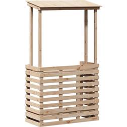 vidaXL Udendørs Barbord Med Tag 112.5x57x195.5 cm Barborde